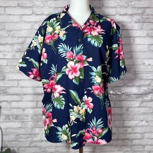 Vintage Bishop St Apparel Hawaiian Shirt Medium